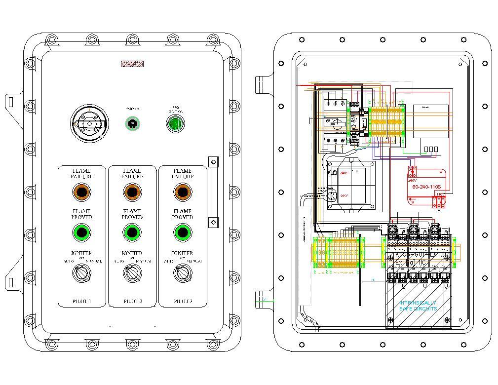 Triple Flare Controller Ex d, Explosion-proof